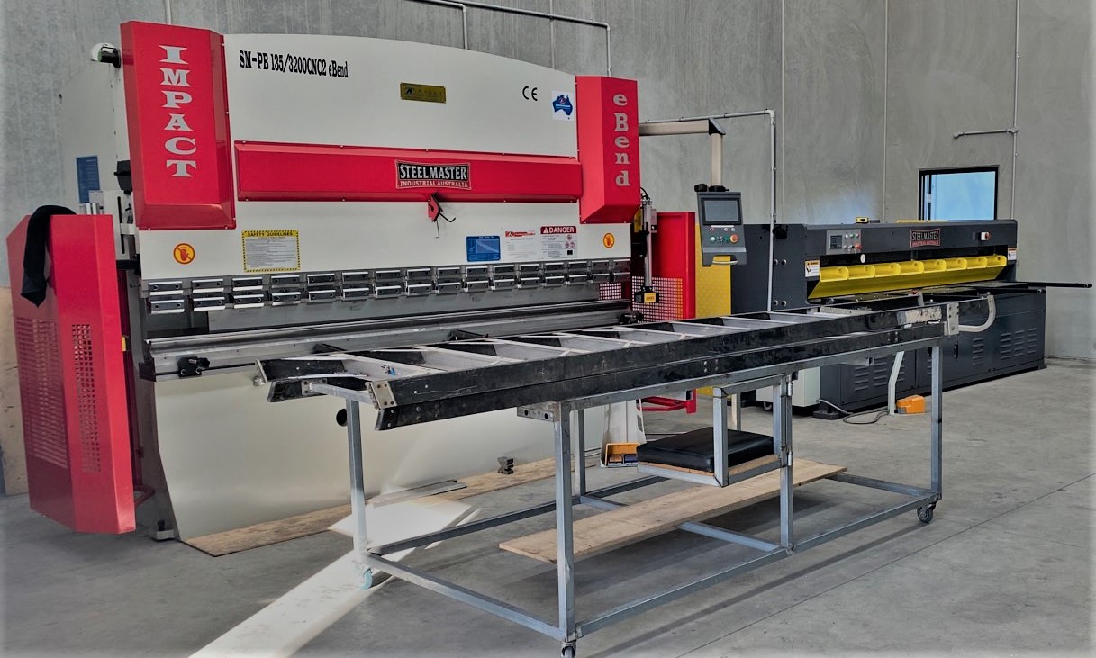 Press brake and sheet metal machinery in the Altona steel fabrication workshop
